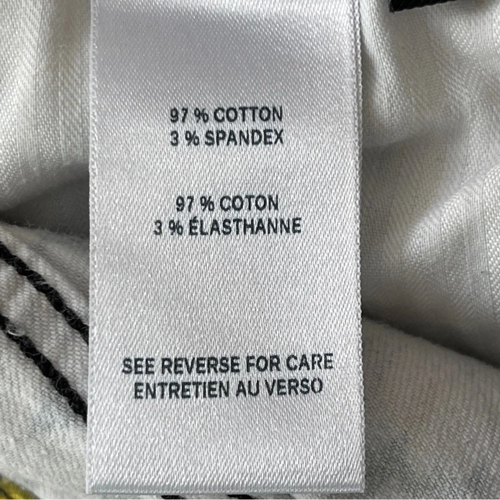 Seven 7 For All Mankind Skinny Jeans Black Daisy Floral Jeans Size 24 Stretchy - Picture 10 of 11